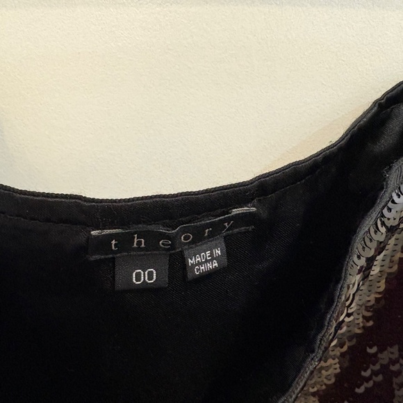 Theory Slice Sequin Mini Skirt black size 00 - Picture 5 of 6